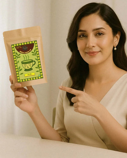 Premium Pearl Green Tea | Fresh Leaf Tea | Wellness Blend | Daily Health | Brew Your Sip