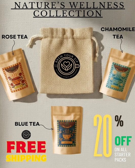 Nature’s Wellness Starter Pack (Rose, Chamomile, Blue Tea)