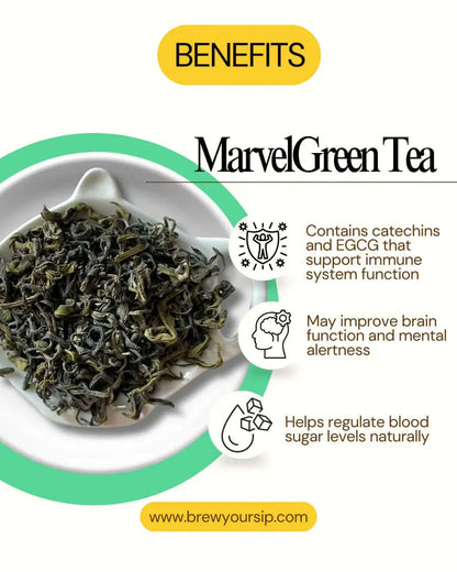 Marvel Green Tea | Refreshing Natural Blend | Everyday Tea | Brew Your Sip