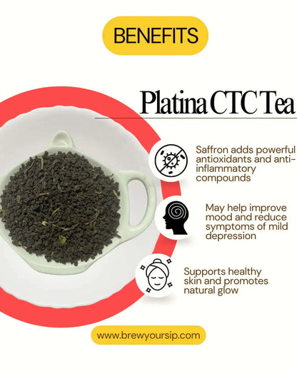 Platina CTC Chai | Premium Black Tea | Strong Brew | Milk Tea Perfect | Brew Your Sip
