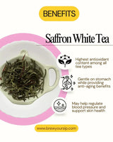 Saffron White Tea | Premium Blend | Luxury Tea | Rare Collection | Brew Your Sip