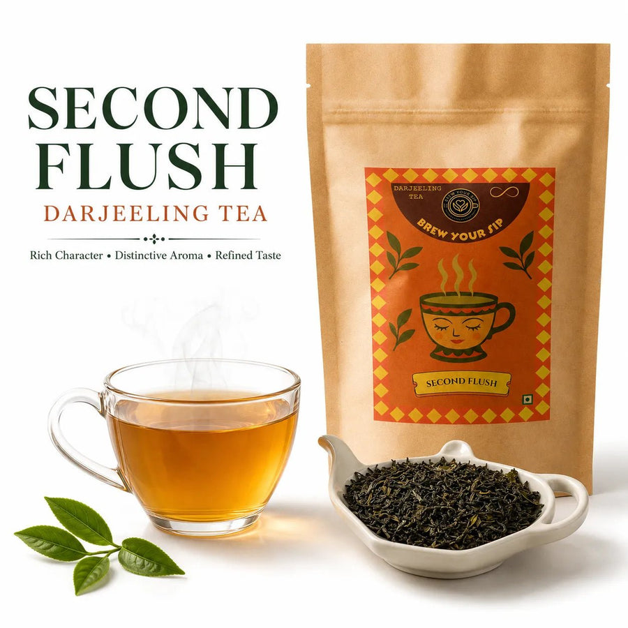 Darjeeling Loose Leaf Tea, Second Flush | GI Tagged Muscatel Black Tea - Brew Your Sip