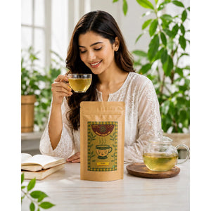 Brew Your Sip Pearl Green Tea jar – premium hand-rolled green tea pearls, antioxidant-rich loose leaf green tea India