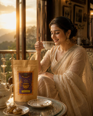 Brew Your Sip First Flush Darjeeling Tea brewed cup – delicate pale golden liquor with muscatel and floral notes