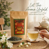 Jasmine Loose Leaf Tea | Real Blossom Scented Jasmine Green Tea - Brew Your Sip
