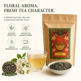 Jasmine Loose Leaf Tea | Real Blossom Scented Jasmine Green Tea - Brew Your Sip