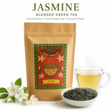 Jasmine Loose Leaf Tea | Real Blossom Scented Jasmine Green Tea - Brew Your Sip