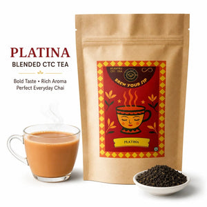 Premium Chai Leaves for Milk Tea | Platina Assam CTC with Saffron - Brew Your Sip
