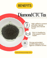 Diamond CTC Chai | Premium Strong Tea | Perfect Milk Tea | Quality Blend | Brew Your Sip