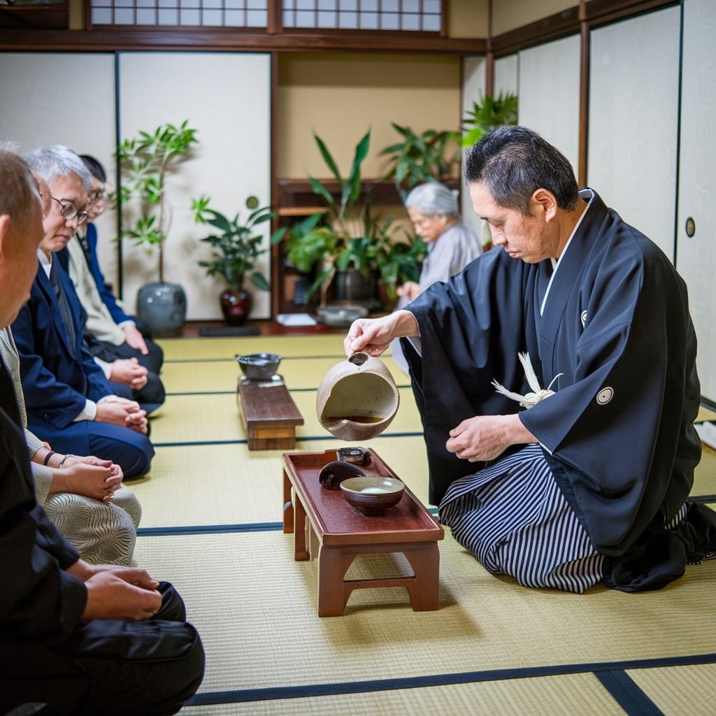 Sip the World: A Guide to the Leading Tea-Producing Regions 1 A man serving tea in Chinese tradition with premium tea leaves, loose leaf green tea, green tea leaves