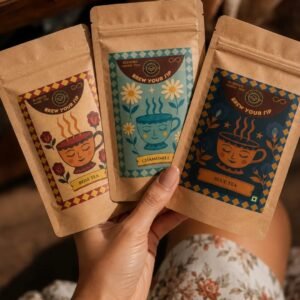Loose Leaf Chamomile Tea Sampler | Rose, Chamomile, Blue Pea Trio